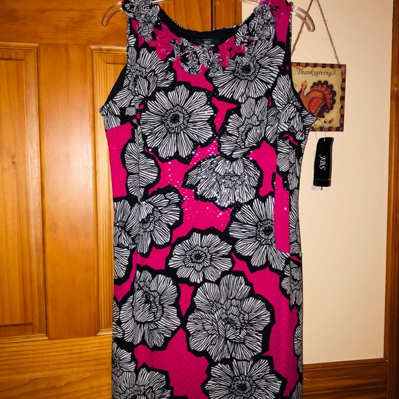 J.B.S. Dresses & Skirts - JBS Midi Sleeveless Pink POP Poodle Neck Dress